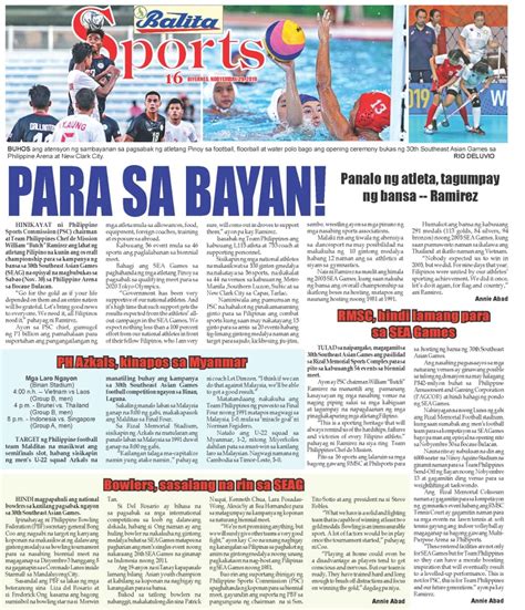 tagalog sports news|Sports – Balita – Tagalog Newspaper Tabloid.
